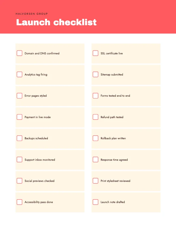 Coral and Butter Checklist Block