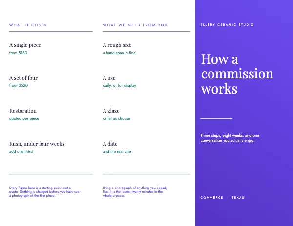 Violet and Mint Modern 11×8.5 Z-Fold Three-Step Brochure