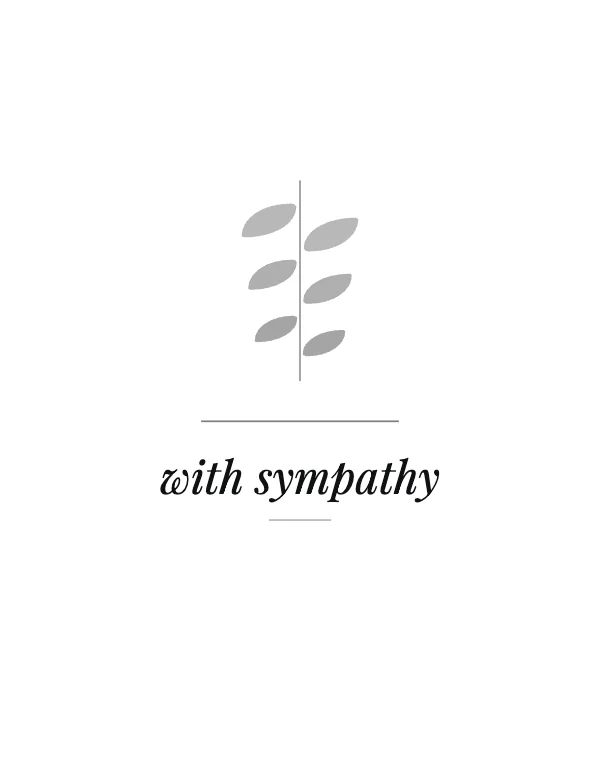 Black and White Minimalist 4.25×5.5 A2 Folded Sympathy Note Card