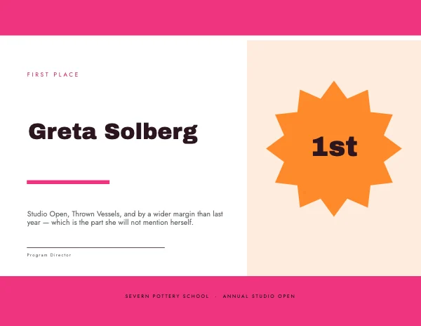 Pink and Peach 11 × 8.5 in First Place Award