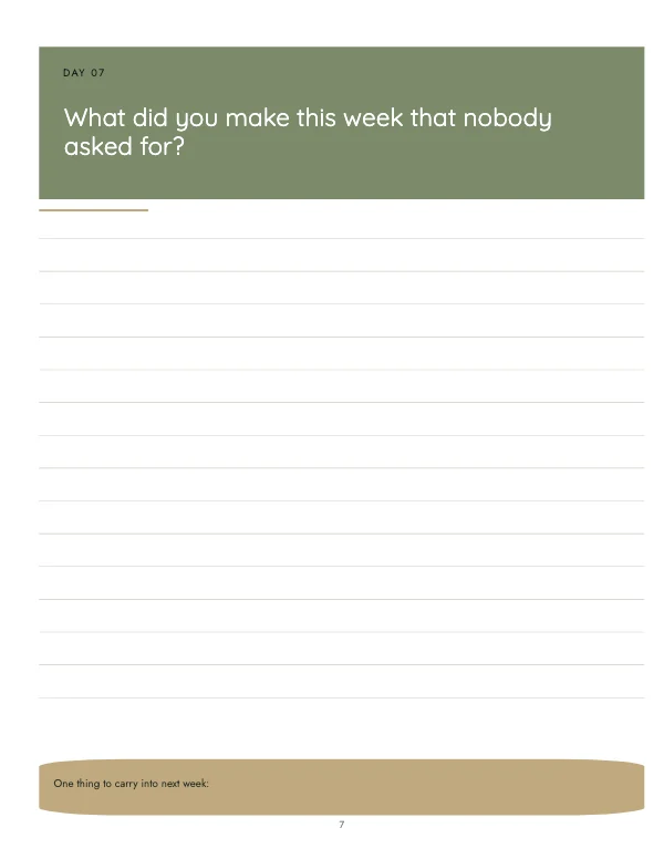 Sage and Bone Soft 8.5×11 Workbook Prompt Page