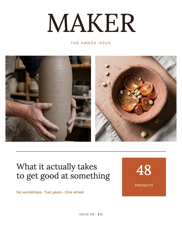 Clay and Bone Warm 8.5×11 Craft Magazine Cover