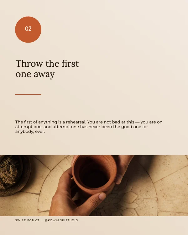 Clay and Bone Warm 1080×1350 Instagram Carousel Slide