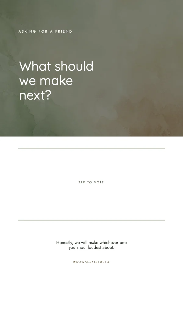 Sage and Bone Clean 1080×1920 Instagram Story Question